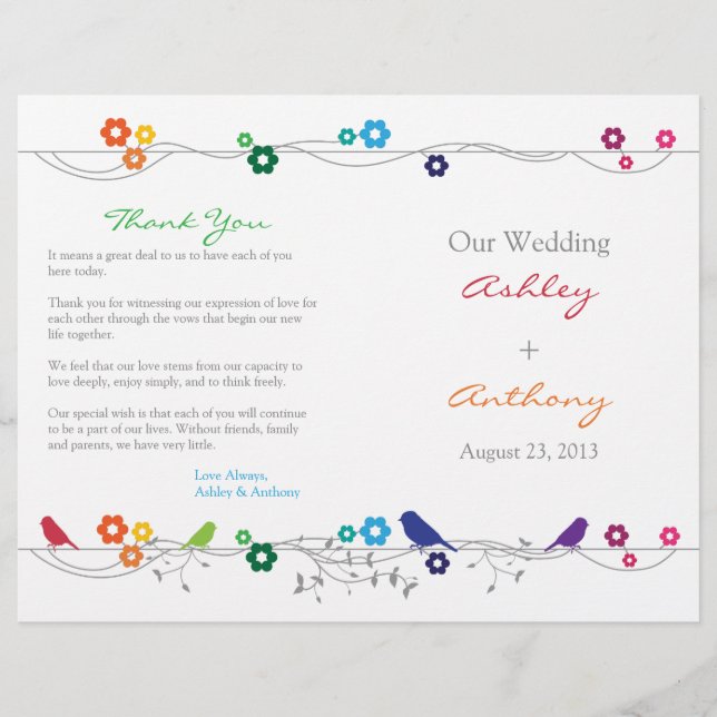 Programa Rainbow Wedds Flowers (Frente)
