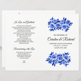 Programa Real Blue Floral Watercolor Weding