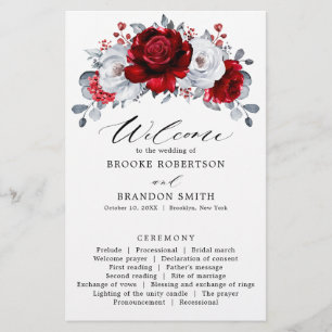 Programa Real de Casamento Floral de Prata Branca 