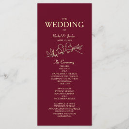 Programa Red Burgundy Wedding