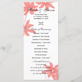 Programa Red Daisies on White Wedding