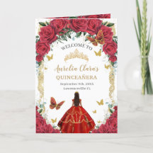 Red Floral Vestido Dourado Quinceañera Ordem dos A