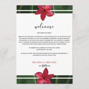 Programa Red Frangipani Plumeria Casamento Bem-Vindo Itiner