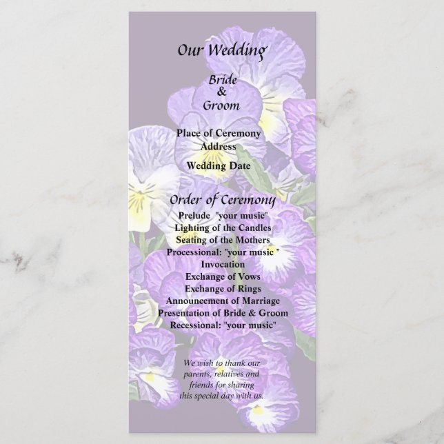 Programa Reunião da família Pansy (Frente)