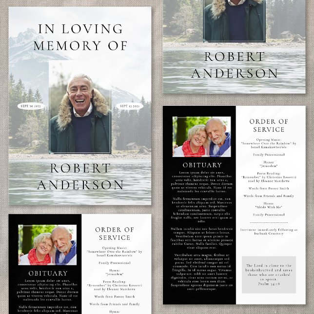 Programa River Mountain In Loving Memory Funeral Program (Criador carregado)