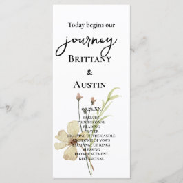 Programa Romântico de Casamento de Flores de Campo