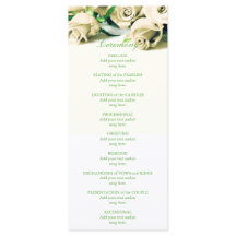 Programa Romântico de Casamento de Rosas Brancas