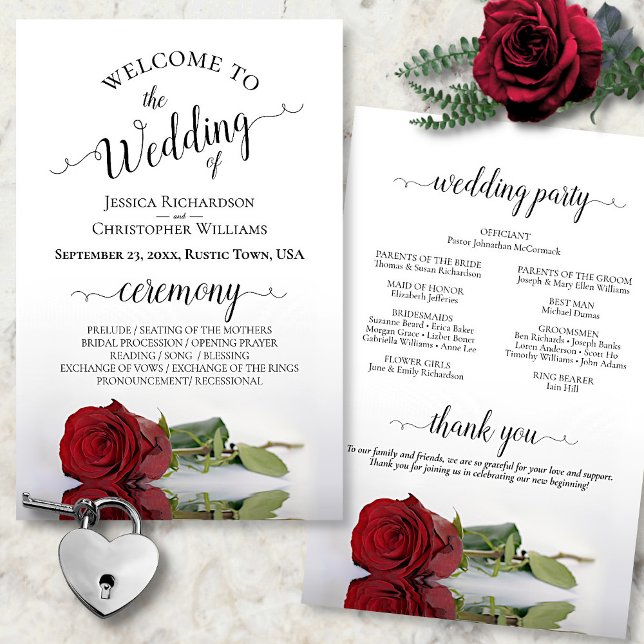 Programa Romântico de Casamento do Orçamento da Ro (In Situ Front and Back)
