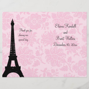 Programa romântico do casamento de Paris