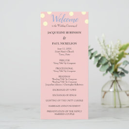 Programa rosa Blue Cream Bolinhas Weding