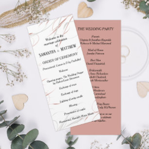 Programa Rosa e Cinzas Suaves Florescem Casamento