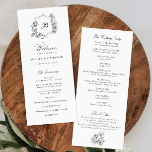 Programa Rosas Florais Elegantes Casamento Monográfico