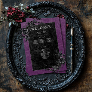Programa Rosas Pretos Góticos Raven e Negra Casamento Roxo