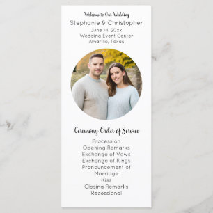 Programa Round Photo Flat Wedding
