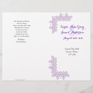 Programa roxo do casamento judaico