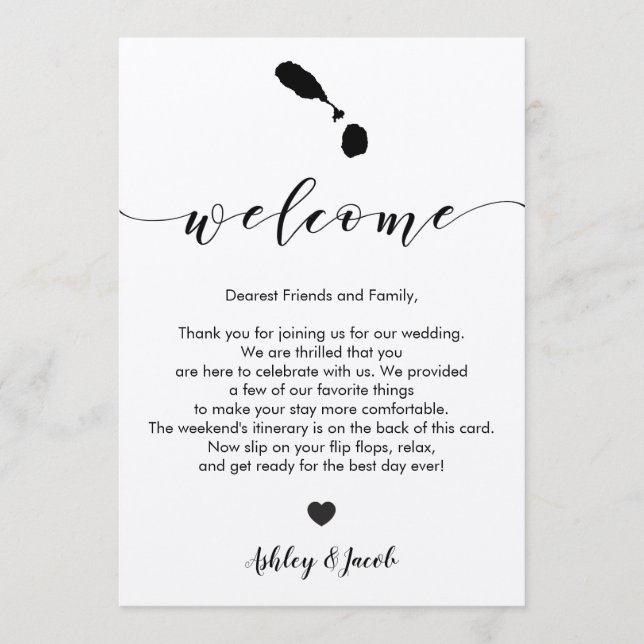 Programa Rua. Kitts & Nevis Wedding - Letra Itinerária (Frente)