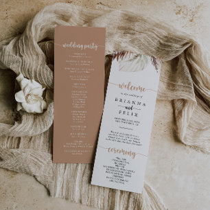 Programa Rustic Boho Elegant Floral Wedding