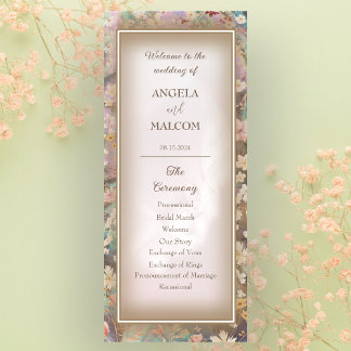 Programa Rustic Boho Floral Wedding Flat Program