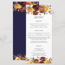 Programa Rustic Burgundy Rust Orange Yellow Floral Casament