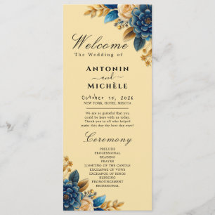 Programa Rustic Earth Florals Wedding