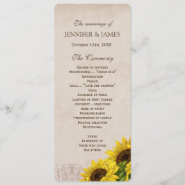 Programa Rustic Fall Sunflower Wedse
