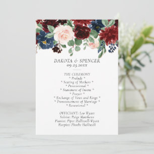 Programa Rustic Floral   Marinho Azul Borgonha Buquê Verme