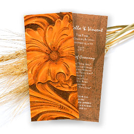 Programa Rustic Flower Country Western Weding