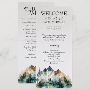 Programa Rustic Forest Mountain Weding