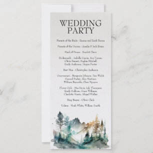 Programa Rustic Forest Mountain Weding