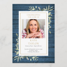 Programa Rustic Greenery Funeral Order Of Service