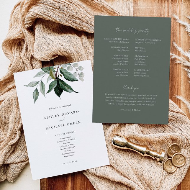 Programa Rustic Greenery Wedding (Criador carregado)