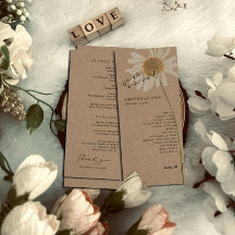 Programa Rustic Kraft Dried floral Casamento