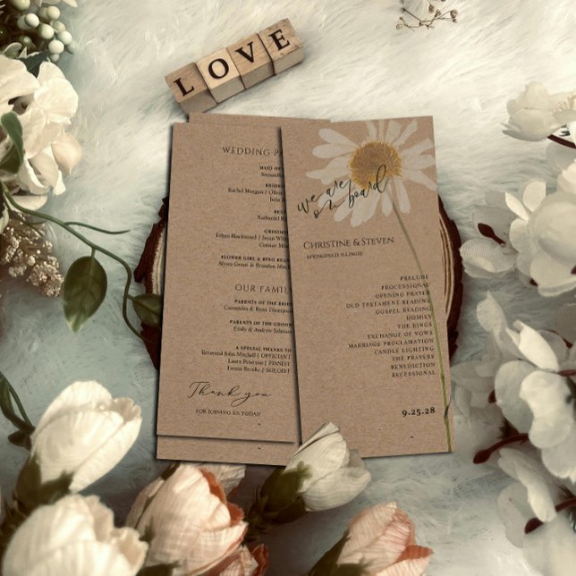 Programa Rustic Kraft Dried floral Casamento (Criador carregado)