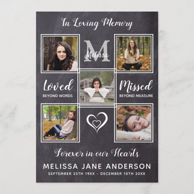 Programa Rustic Memorial 5 Fotos Ordem De Serviço Funeral (Frente)