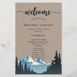 Programa Rustic Mountain Woodland Forest Wedment