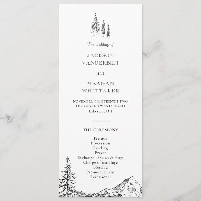 Programa Rustic Mountain Woodland Wedment (Frente)