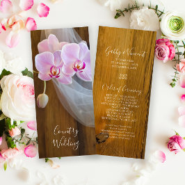 Programa Rustic Orchid Elegance Country Wedment