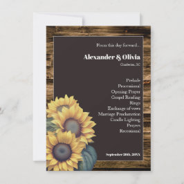Programa Rustic Sunflower Wedse
