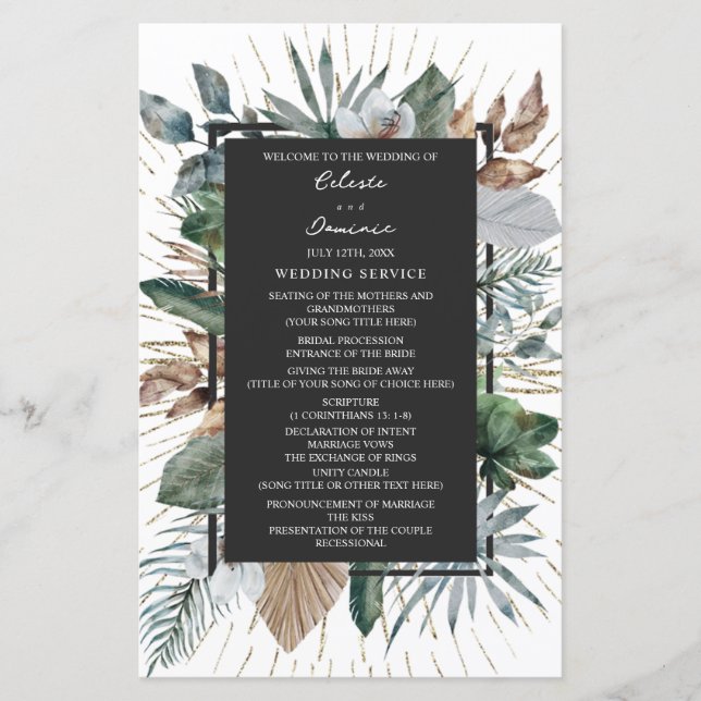Programa Rustic Tropical Palm Sai do Casamento (Frente)