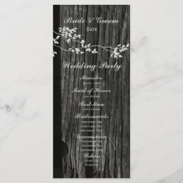 Programa Rustic Wood Vintage Birds Casamento
