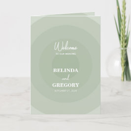 Programa Sage Green Modern Wedding Order
