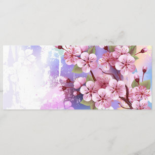 Programa Sakura rosa no fundo da pintura