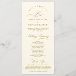 Programa Script Dourado de Elegância Clássica, Cerimônia de
