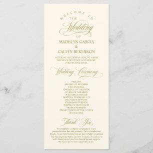 Programa Script Dourado de Elegância Clássica, Cerimônia de
