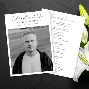 Programa Script Funeral Memorial Order Foto de Serviço