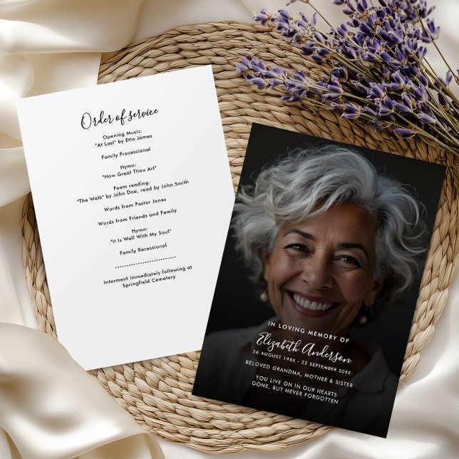 Programa Script Moderno & Foto Em Memória Afetuosa Funeral (Criador carregado)