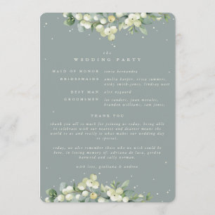 Programa Seafoam Green Snowberry+Eucalyptus Casamento no in