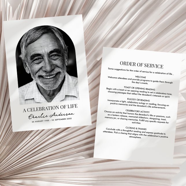 Programa Serviço De Fotografia De Arch Moderno Funeral Ou M (Criador carregado)