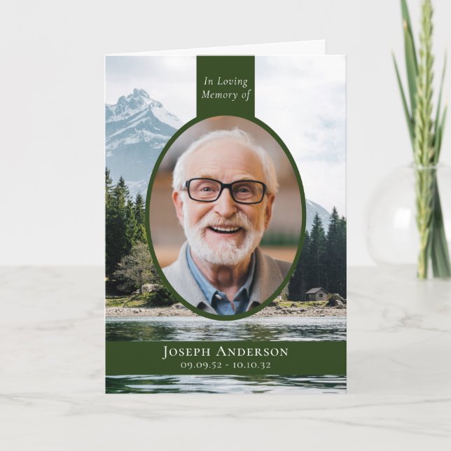 Programa Serviço de Memória Funeral Fotográfica em Mountain (Frente)