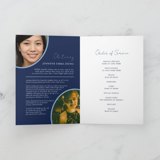 Programa Serviço de memória funerária coração fotografia ov (Interior)